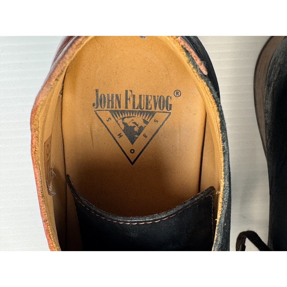 John Fluevog Radio CJRT Lace-up Ankle Boots Women 10 Leather Comfort Rusty Brown - Picture 10 of 16